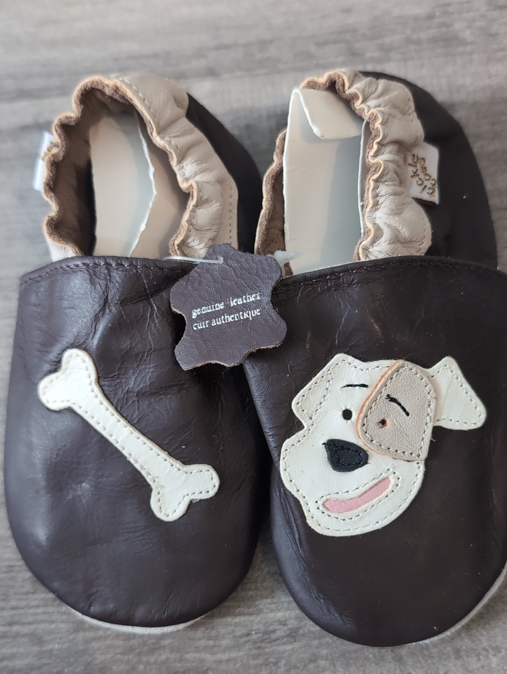 NWT Tickle Toes Puppy & Bone Soft Sole Baby Shoes 18–24 Months